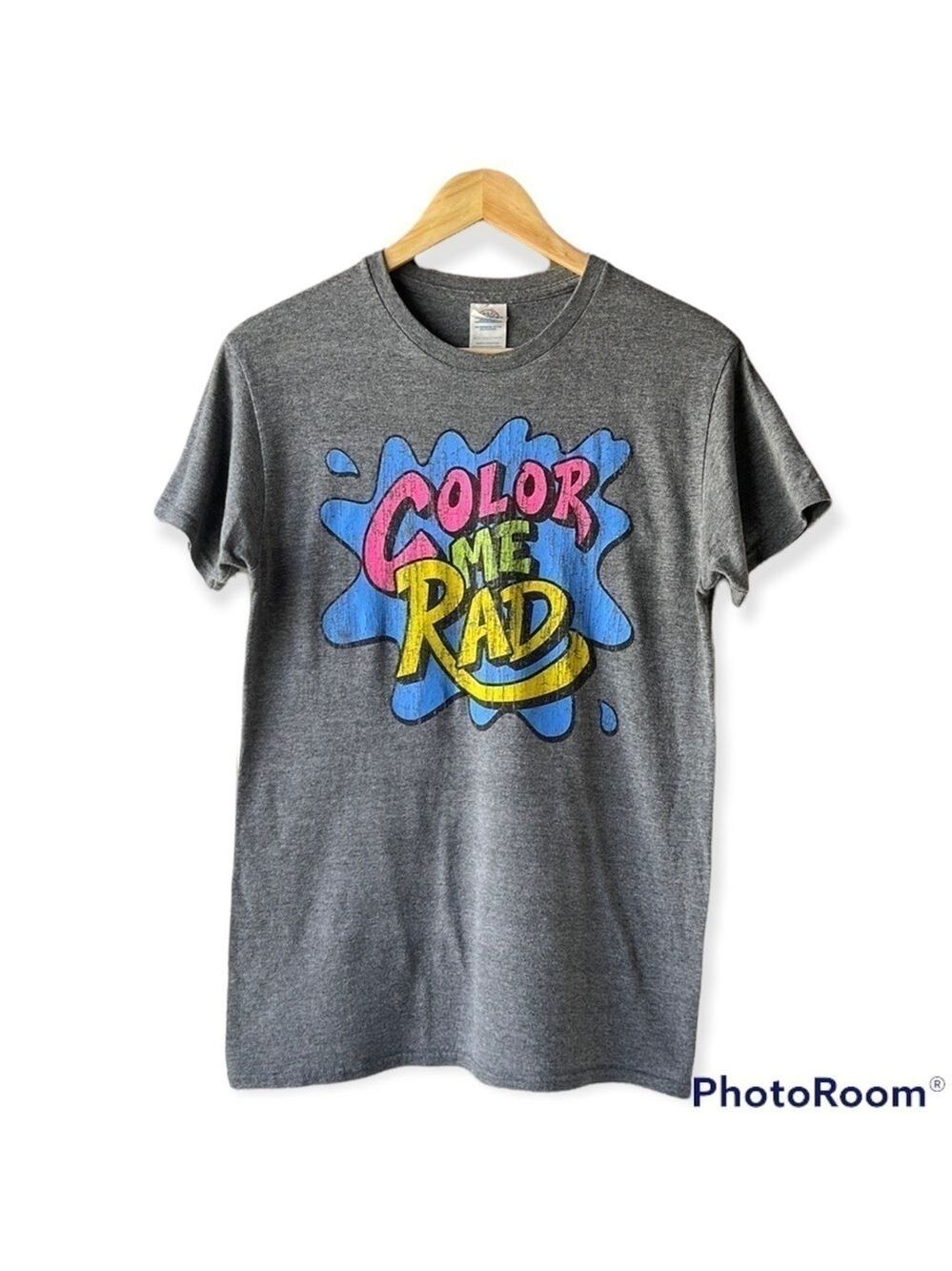 𝅺delta Apparel Grey Color Me Rad Graphic Tee